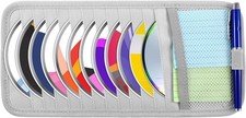 Gray Car Cd Case Holder Vehicle Sun Visor Organizer Gray