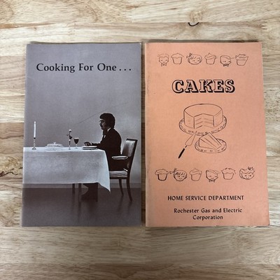 Cakes & Cooking for One or Two Recipe Booklet RGE Rochester Gas & Electric 1974
