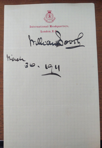 William Booth Founded The Salvation Army Autograph 1911 London Headquarters