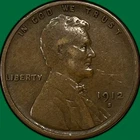 1912-S Lincoln Wheat Cent Very Fine VF Coin #39590