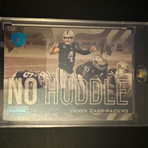 Panini 2021 Playbook Derek Carr No Huddle Insert #NH-DC-A Las Vegas Raiders