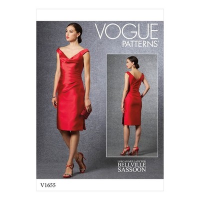Vogue V1655 Sewing Pattern Misses' Party Dress Size A5 (6-8-10-12-14) UNCUT
