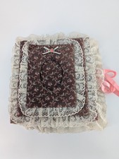 Vintage Pink Floral Lace Quilted Photo Album 3-Ring Binder Coquette Cottagecore