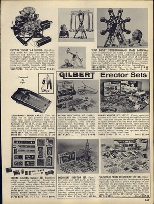 1964 PAPER AD Gilbert Erector Set Microscope Lionel Research Lab Weather Station
