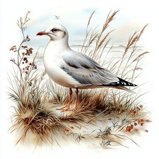 Wandbild Möwe Strand Meer Maritim Landschaft Deko Bild Vögel Wanddeko Wandfliese