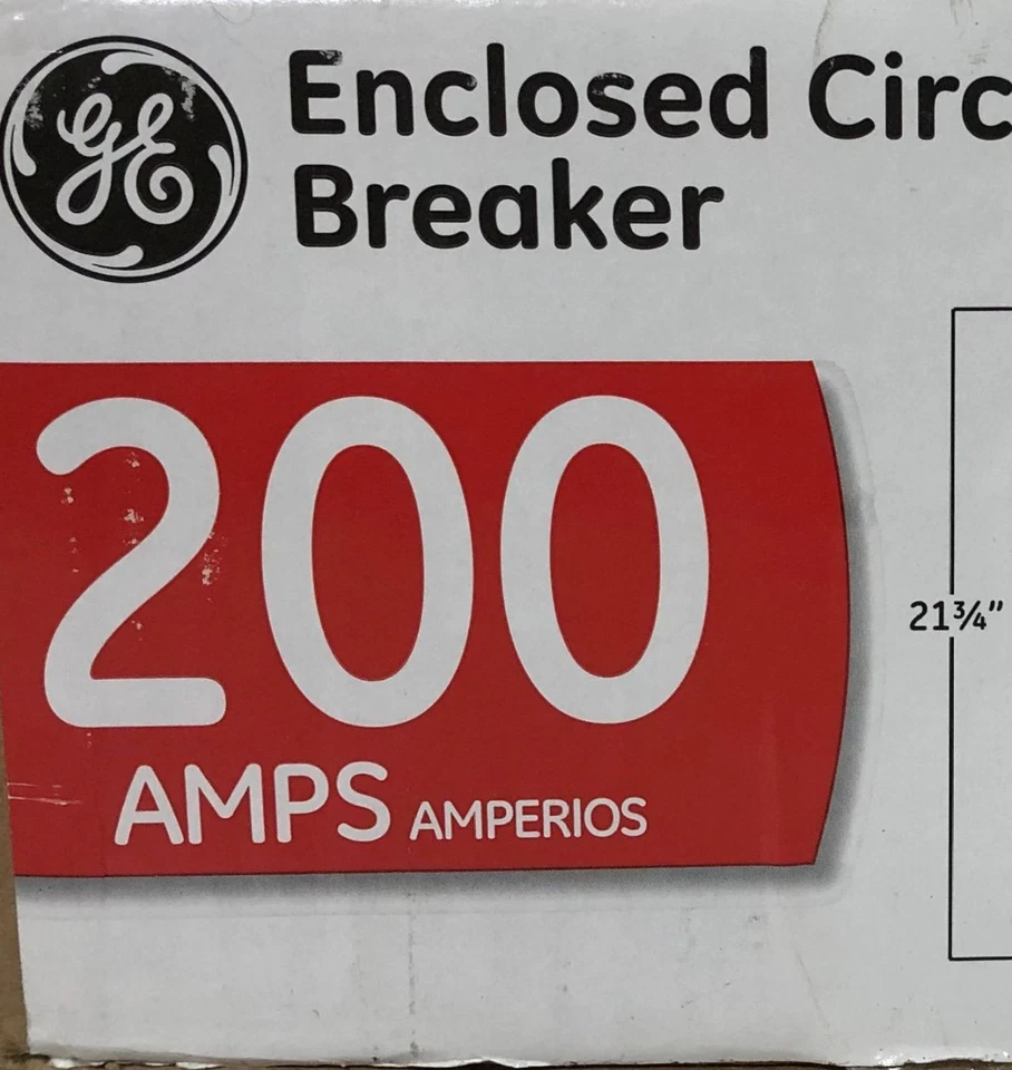 GE PowerMark Gold 200 Amp 10 pulgadas Disyuntor Exterior Cerrado Nuevo Precintado Foto 2 de 3