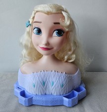 Disney Elsa Frozen Make-Up Doll Head Blonde Wavy Hair 12 in