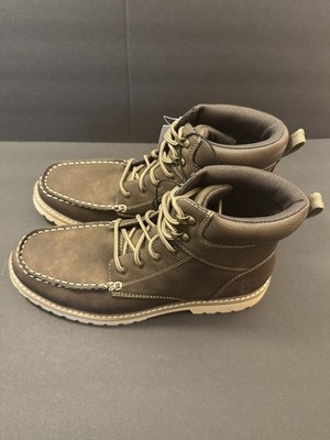 Izod NIB Miles Boot Brown Men Sz 12 Lace Up Memory Foam
