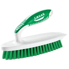 16" Easy Grip Scrub Brush, Built-In Scraper, Heavy-Duty Cleaning