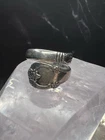 Vintage 925 Sterling Silver Victorian Fancy Flower Wrap Ring Size 6 Adjustable