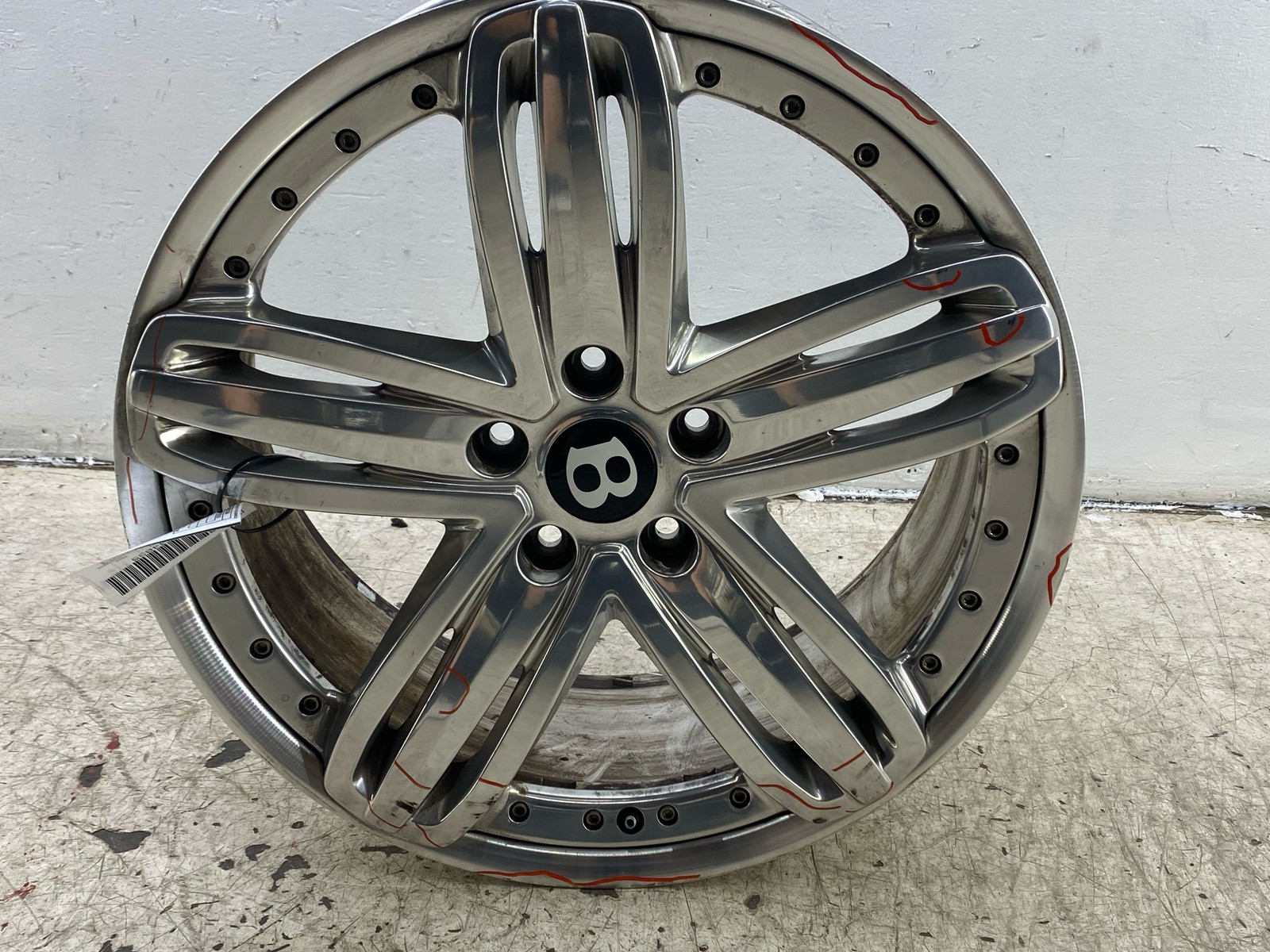 2010-2020 BENTLEY MULSANNE OEM 21X9 5 TRIPLE CHROME SPOKE ALUMINUM WHEEL RIM