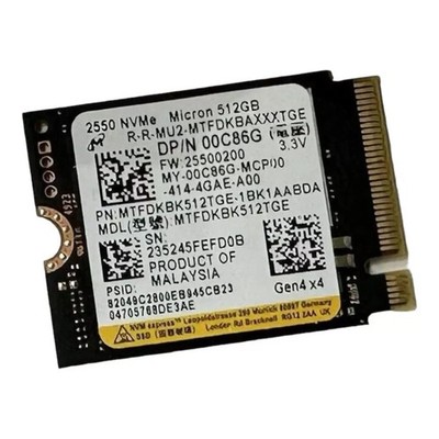 Dell 512 GB Solid State Drive for Inspiron 27 7720 - Gen 4x4 - NNMe - 2230 0C86G