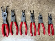  Snap-on 6pc Srpc Convertible Snap Ring Pliers Set Red Comfort Grip