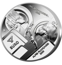 Moneta Milano 4 Euro € Cortina 1 Oncia 2026 Argento Proof 2030 Prevendita