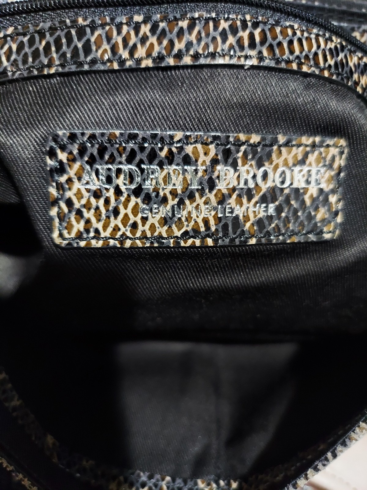 AUDREY BROOKE Python Embossed Leather Silver Chai… - image 6