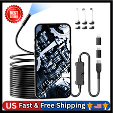 Endoscope Camera with Light, 1920P HD Borescope Camera with 8 LED Lights 16.4ft