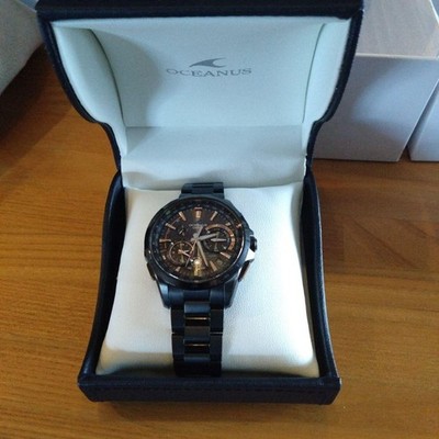 Casio Oceanus OCW-G1000B-1A2JF GPS Solaruhr Schwarz Top Zustand