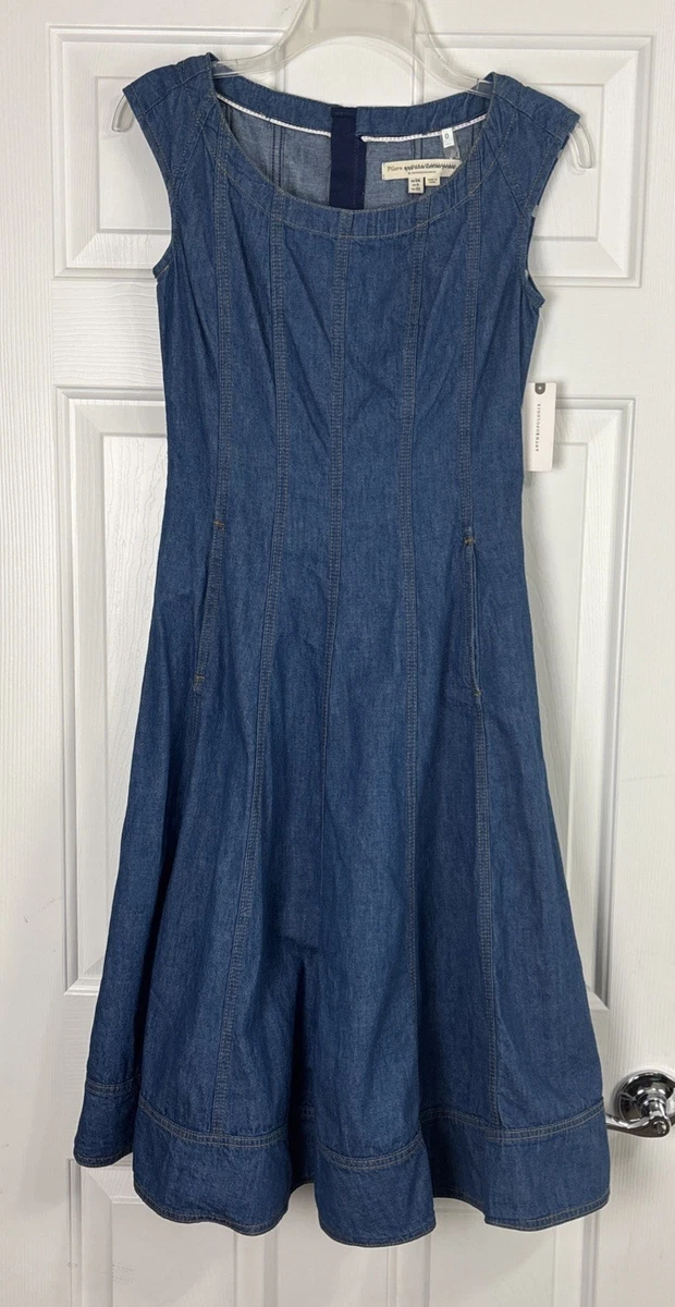Anthropologie Women's Knee Length Denim Dresses for sale | eBay