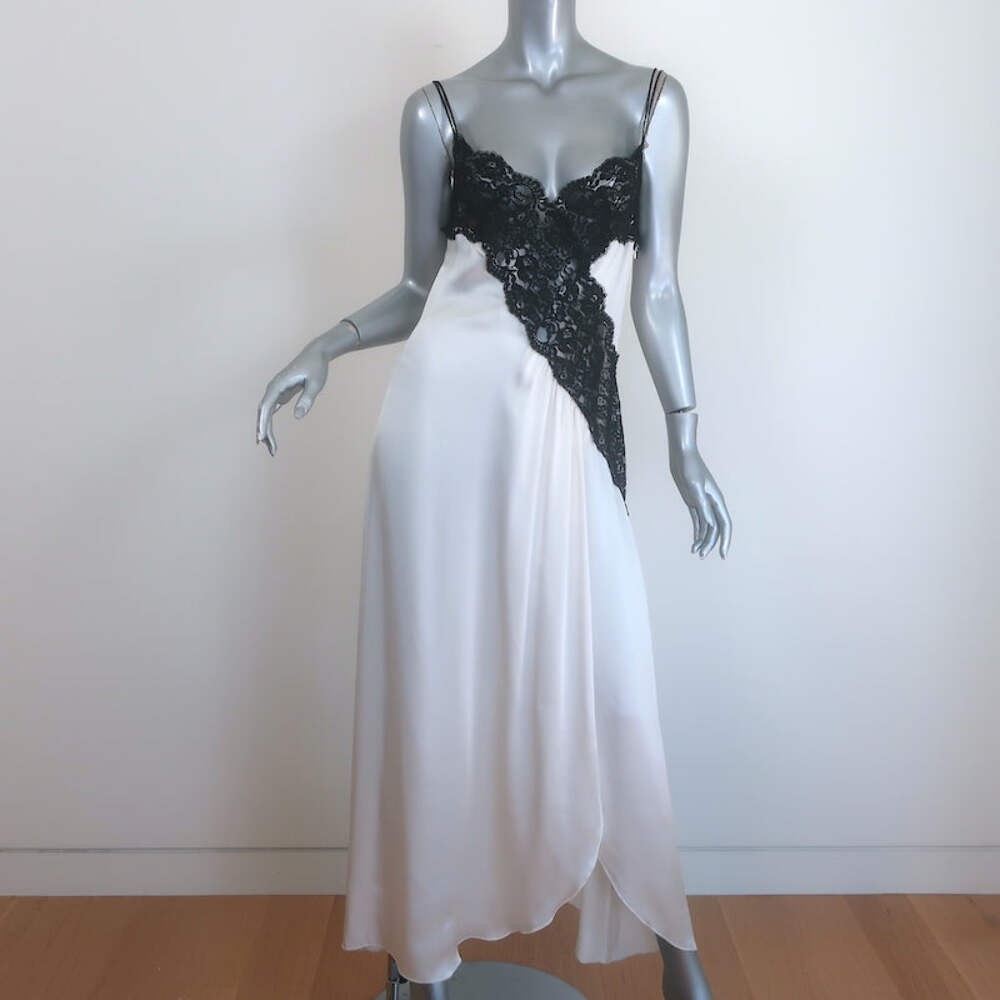 Rodarte Lace-Trimmed Satin Midi Slip Dress White Silk Size 6 NEW | eBay Rodarte Lace-Trimmed Satin Midi Slip Dress White Silk Size 6 NEW | eBay