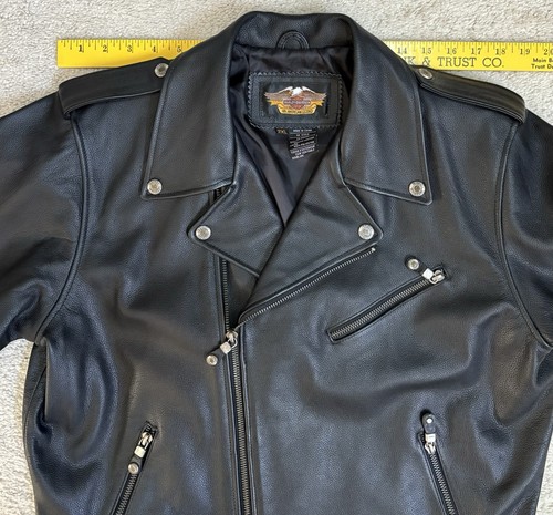 Giacca Harley Davidson 100 Anniversario Donna Taglia Media Pelle Nera - Foto 12 di 23