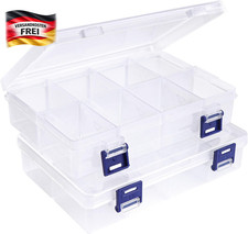 Aufbewahrungsbox Kunststoff 8 Fach für Schmuck Ohrringe Kleinteile vielseitig