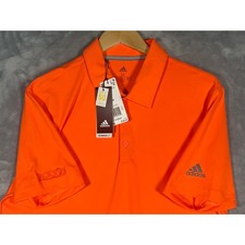 Adidas Mens Ultimate365 2.0 Solid Golf Polo Shirt Orange EC6952 Size M NEW