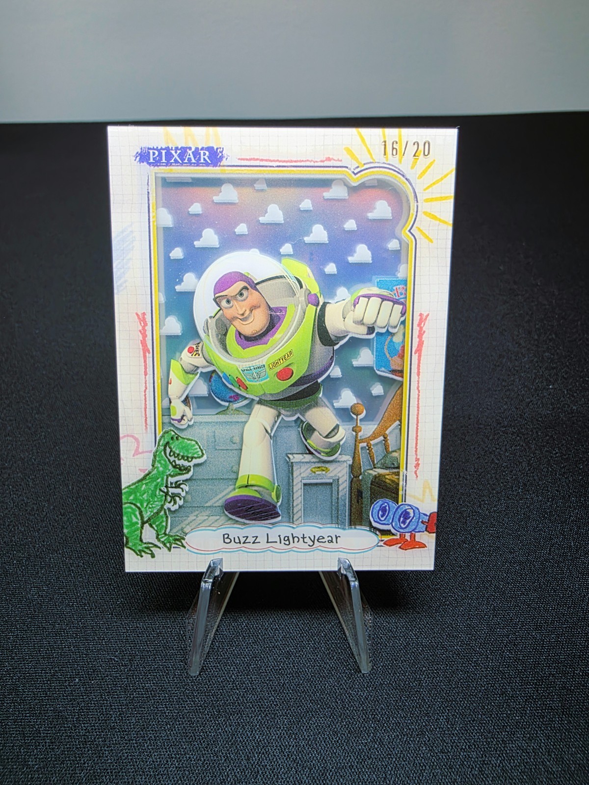 Buzz Lightyear #TC-5 2025 Topps 30 Years of Toy Story The Claw Shadowbox trading card — raw and PSA graded price guide
