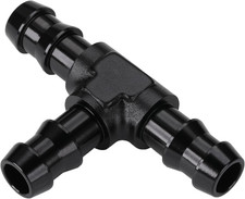 3/8" 10Mm Hose Barb Tee T Fitting Adapter Aluminum Black