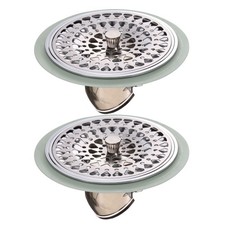 2 Pcs Odor-Proof Shower Floor Drain, Gray Fit 1.25''-3'' Caliber