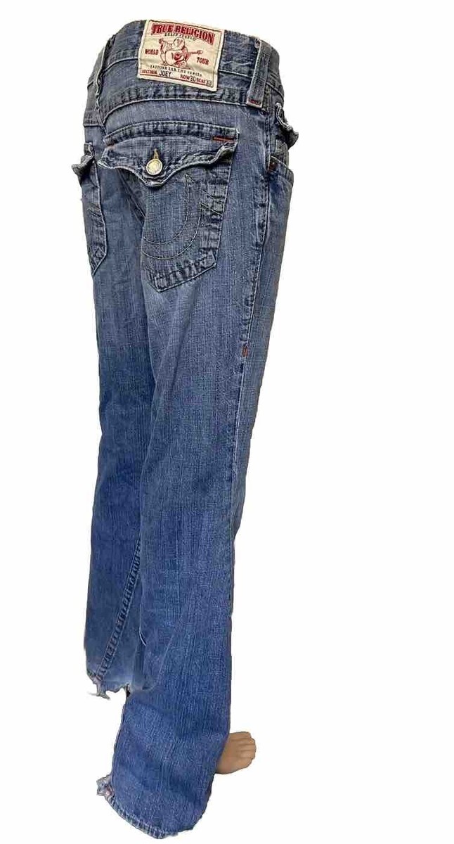 OG VINTAGE True Religion Mens JOEY Jeans Twisted Seam Orange