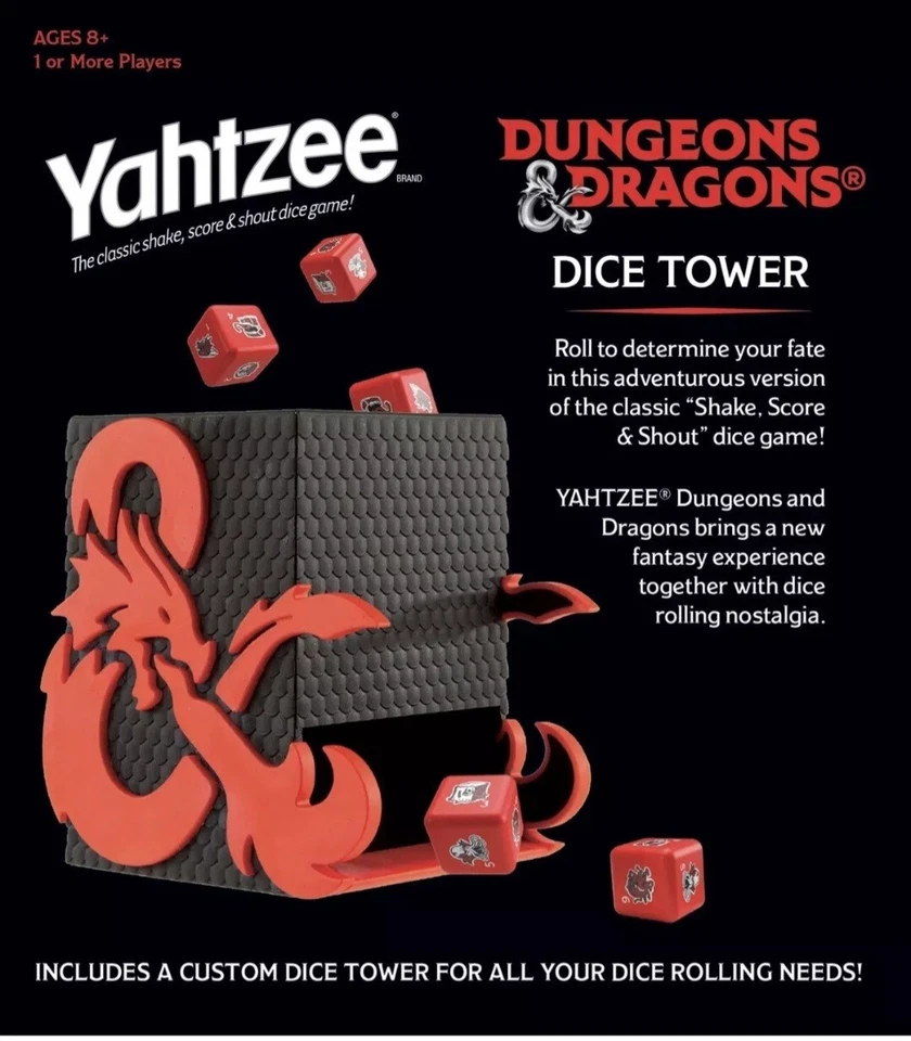 YAHTZEE: Dungeons & Dragons con torre de dados coleccionable - ¡¡NUEVA CAJA SELLADA!!! Foto 2 de 3