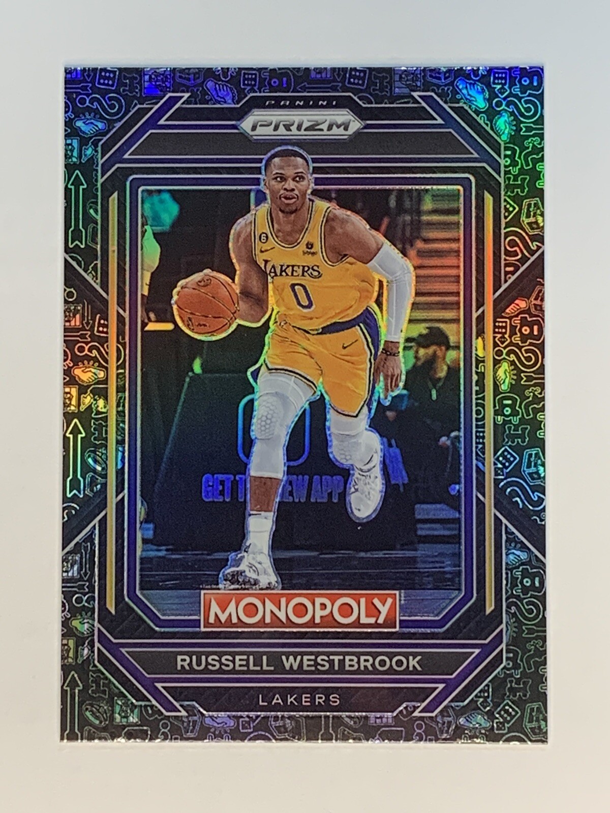 2022-23 NBA PRIZM MONOPOLY BLACK ICONS LIMITED EDITION RUSSELL WESTBROOK #42