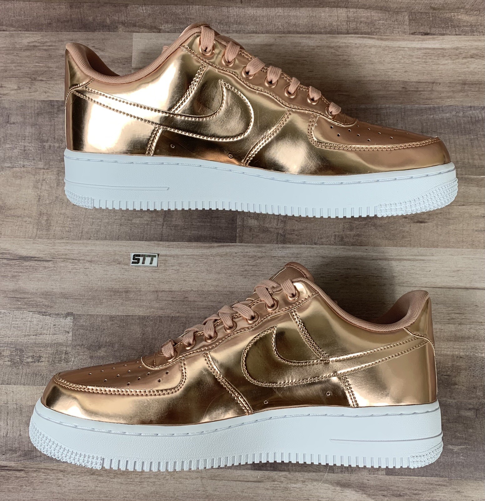 nike air force metallic rose gold