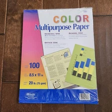 BAZIC 100 Ct. Multi Color Multipurpose Paper (RIPPED SEAL)
