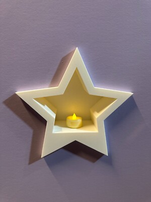 Small Decorative Recessed Star Shelf - Made in the USA