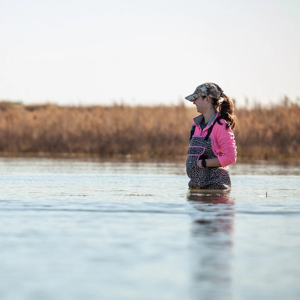 HISEA Women Leopard Chest Waders Neoprene 400G Insulated Bootfoot FishingHunting - Image 2 of 4