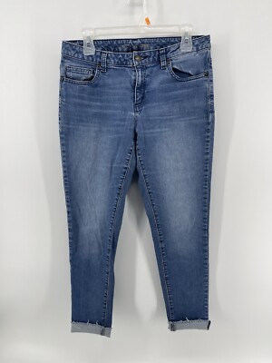 Michael Kors Izzy Skinny Stretch Jeans Womens Size 6 Blue Denim Mid Rise 31X25