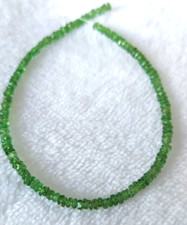 2.5mm Tsavorite Green Garnet Faceted Rondelle Beads 6 inch Strand