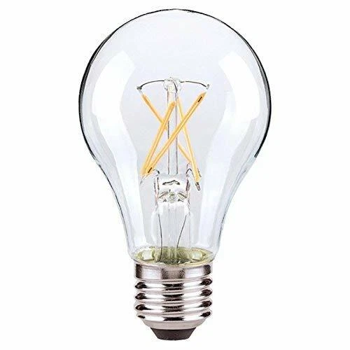 A19 LED Filament Bulb -  Clear Finish - 7W - 120V - 2700K - SATCO-S8616 - Picture 1 of 1