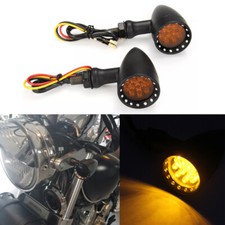 For Honda Shadow Spirit 1100 750 / VT500 Motorcycle LED Turn Signal Lights Amber