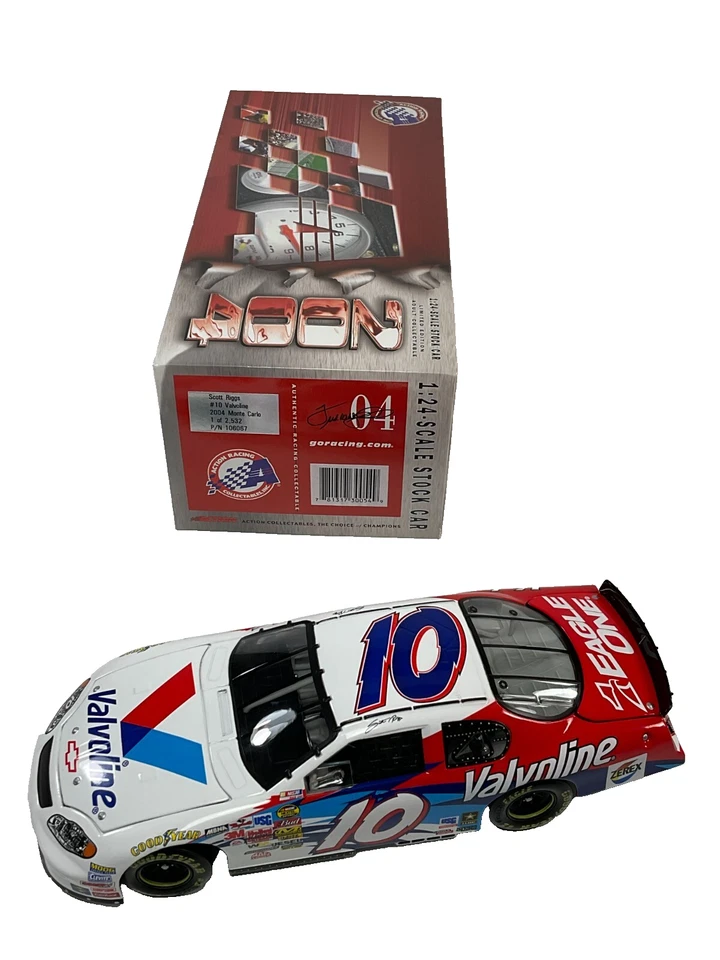 Action, Scott Riggs, #10, Valvoline, 2004 Монте-Карло, 1/24 литой автомобиль L.E как новый в коробке - Изображение 2 из 4