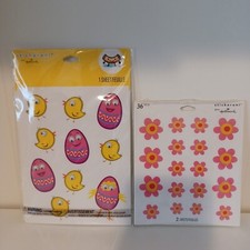 Hallmark Stickeroni Googly Eye Easter Stickers Eggs Chicks  Flowers Lot New