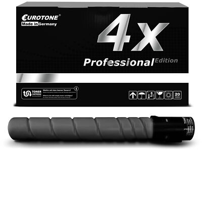 4x PRO Toner Eurotone SCHWARZ f�r A33K152/TN-512 K Konica Bizhub C554 C554e