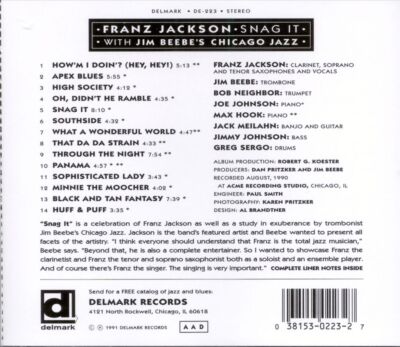 FRANZ JACKSON - SNAG IT NEUE CD