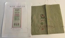 ROSE SAMPLER Counted Cross Stitch Guide Graph & Linen Sandie Cormaci Boles