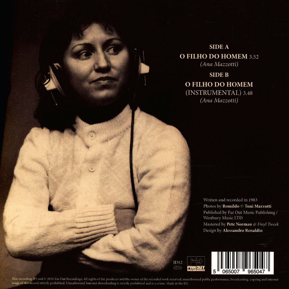 Ana Mazzotti - O Filho Do Homem (Vinyl 7