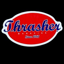 Vintage 1981 Thrasher Magazine Since 1981 Sticker in Red with Blue  White Font