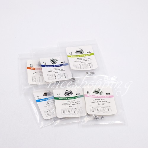 1 Confezione Dentale 1°/2° Tubo Buccale MBT/Roth/Edgewise 022/018 Bondable Non-con - Foto 10 di 102