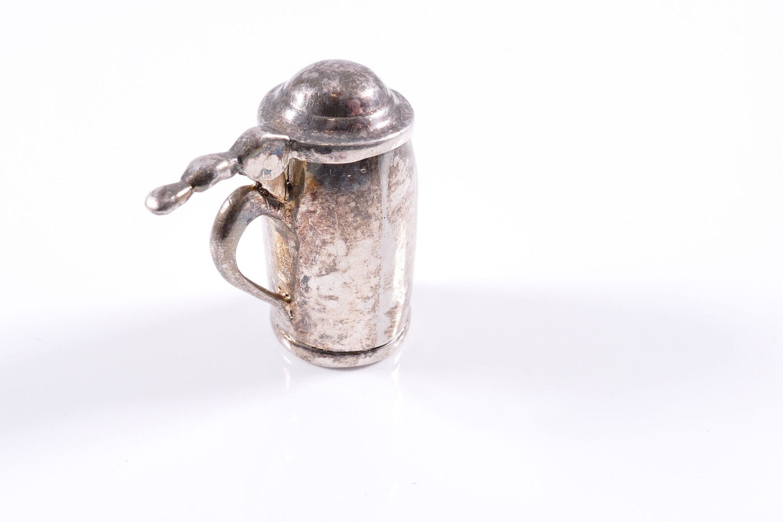 Silberfigur Figur Miniatur Bierkrug Humpen mit Deckel Silber 925