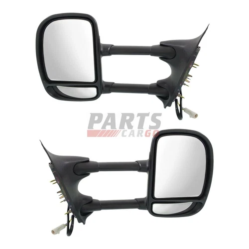 New Fits 1999-2007 Ford F-250 Super Duty Set Of 2 LH & RH Power Towing Mirror